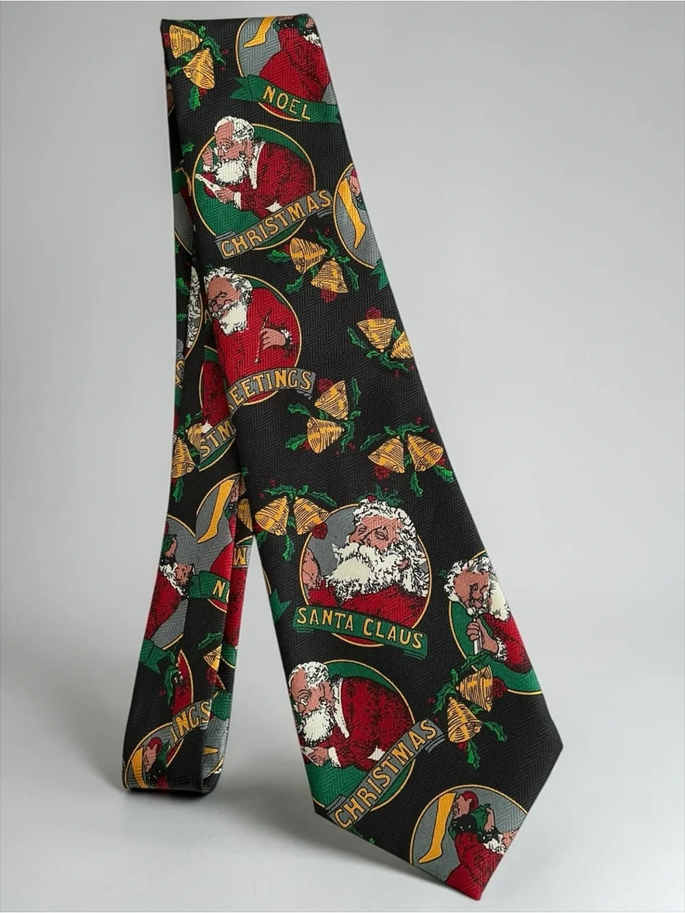 Vintage Renaissance Handmade Santa Claus Christmas Necktie Retro Holiday Tie